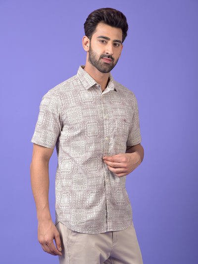 Olive Printed Shirt