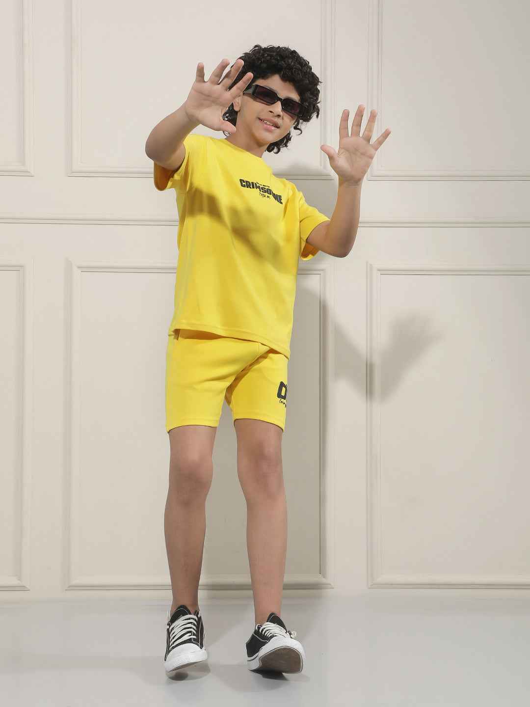 Yellow Typographic 100% Cotton T-Shirt