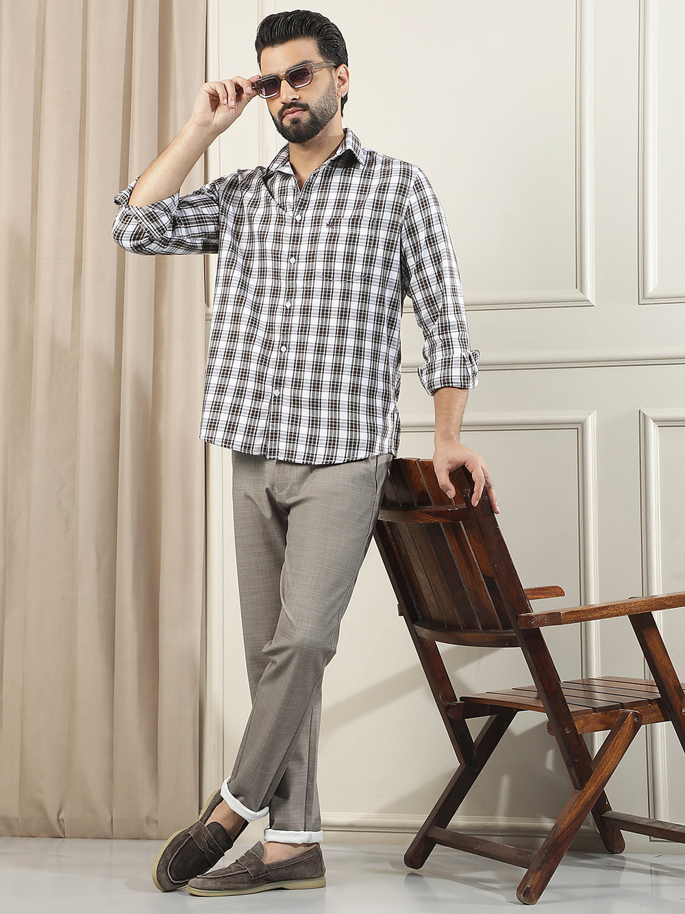 Khaki Everyday Wear Knitted Trousers