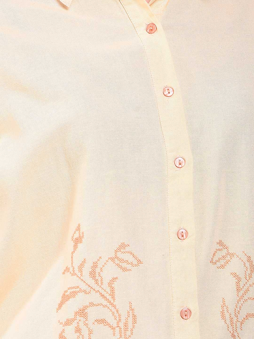 Classy Embroidered Beige Shirt