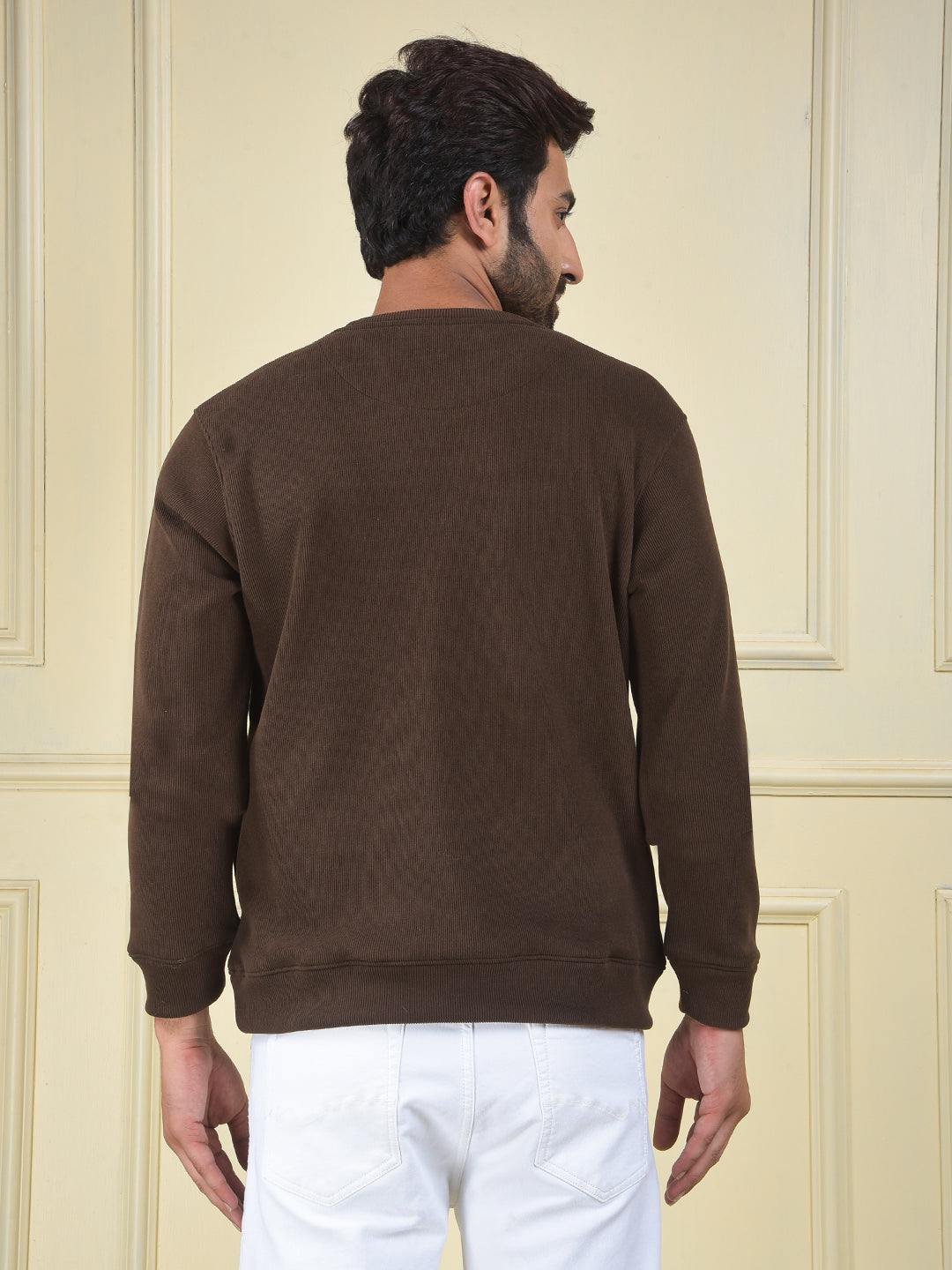 Brown Typographic Print Sweatshirt