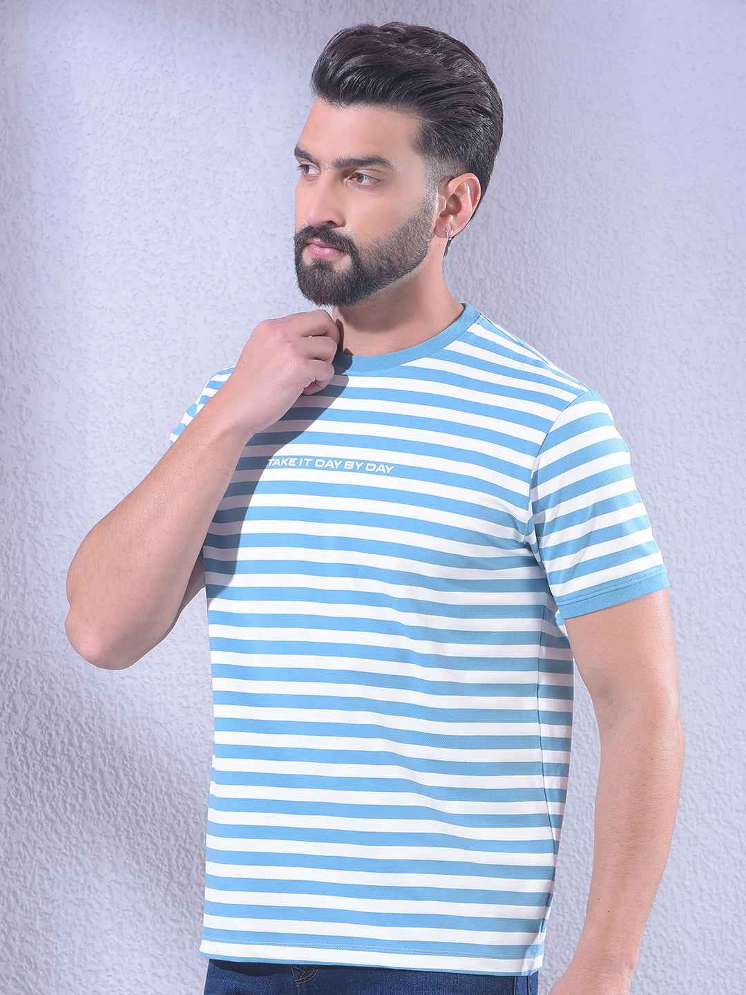 Blue Horizontal Stripes T-Shirt