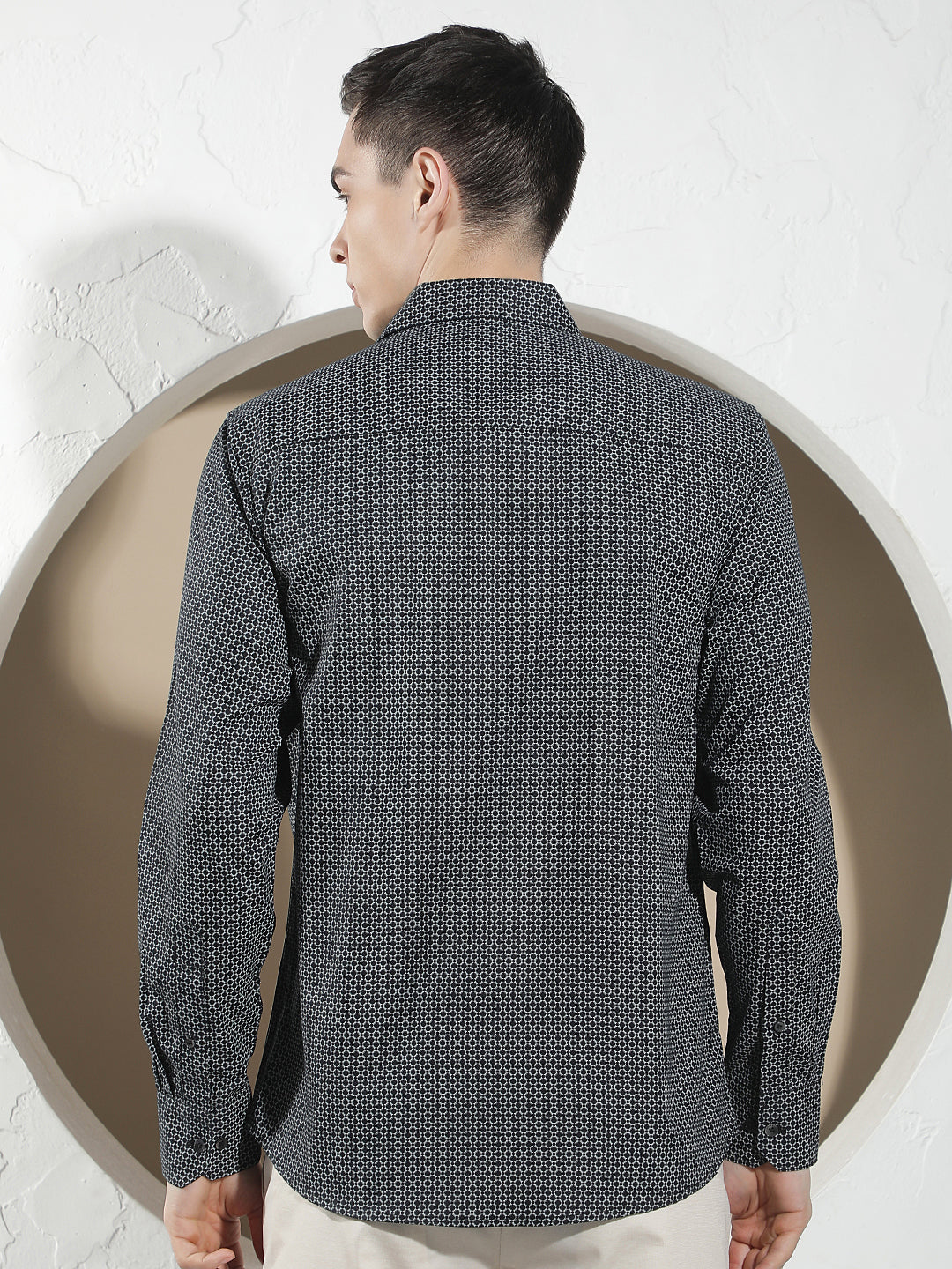 Luxe Onyx Black Printed Shirt