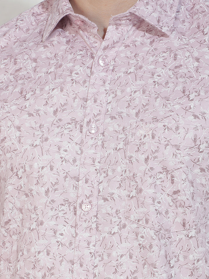Pink Floral Print Shirt