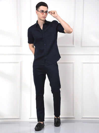 Ocean Blue Linen Essential Shirt