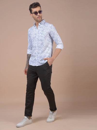 Blue Printed Shirt
