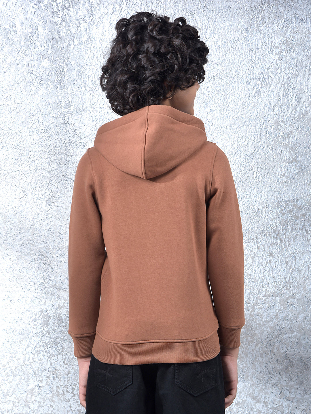 Brown Hooded Neck Sweatshirt