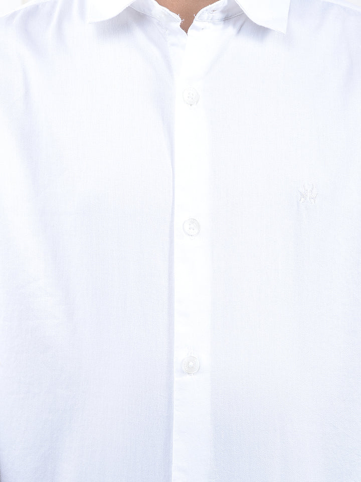 Fresh White Style 100 % Cotton Shirt