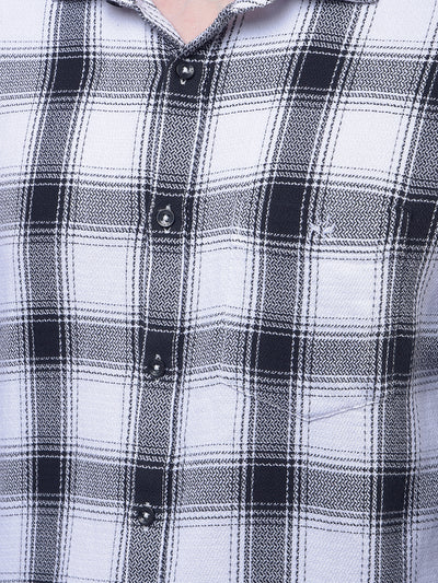 White Checked 100% Cotton Shirt