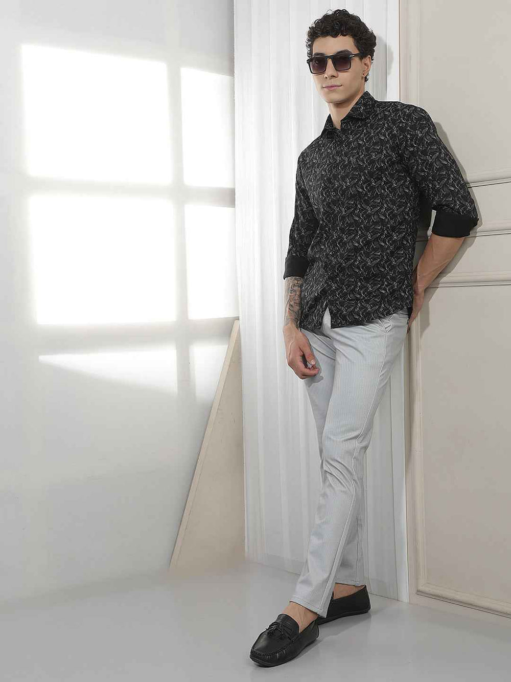 Comfortable Grey Knitted Casual Trousers