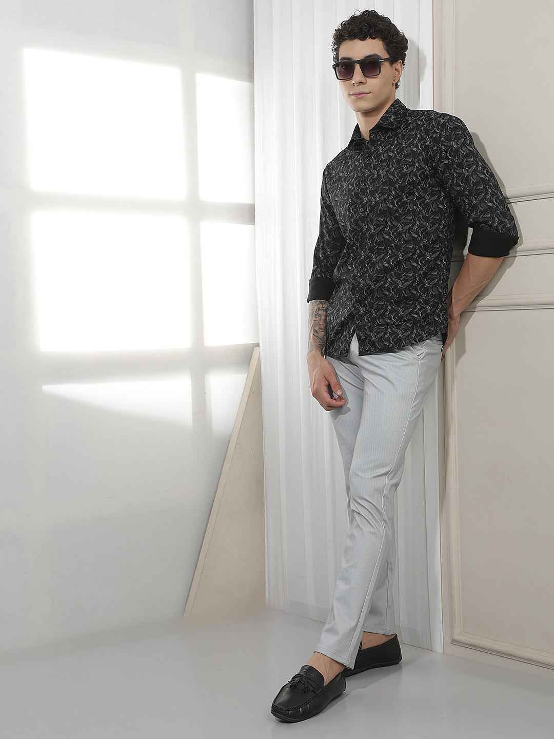 Comfortable Grey Knitted Casual Trousers