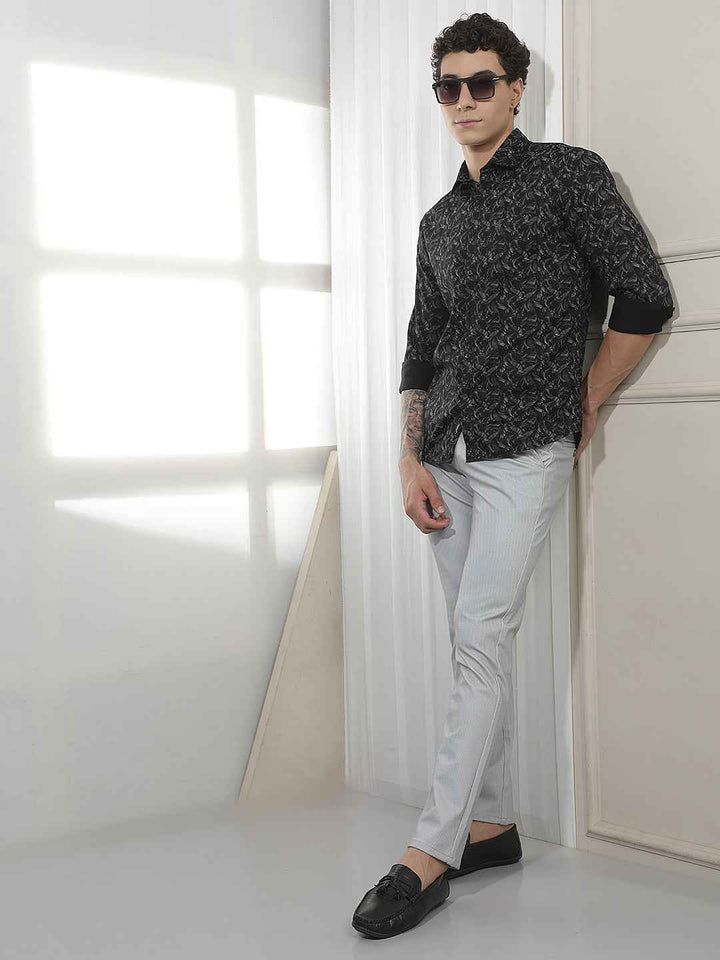 Comfortable Grey Knitted Casual Trousers