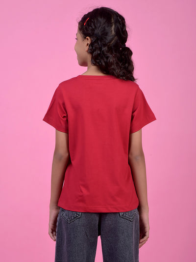 Red Graphic Print T-Shirt