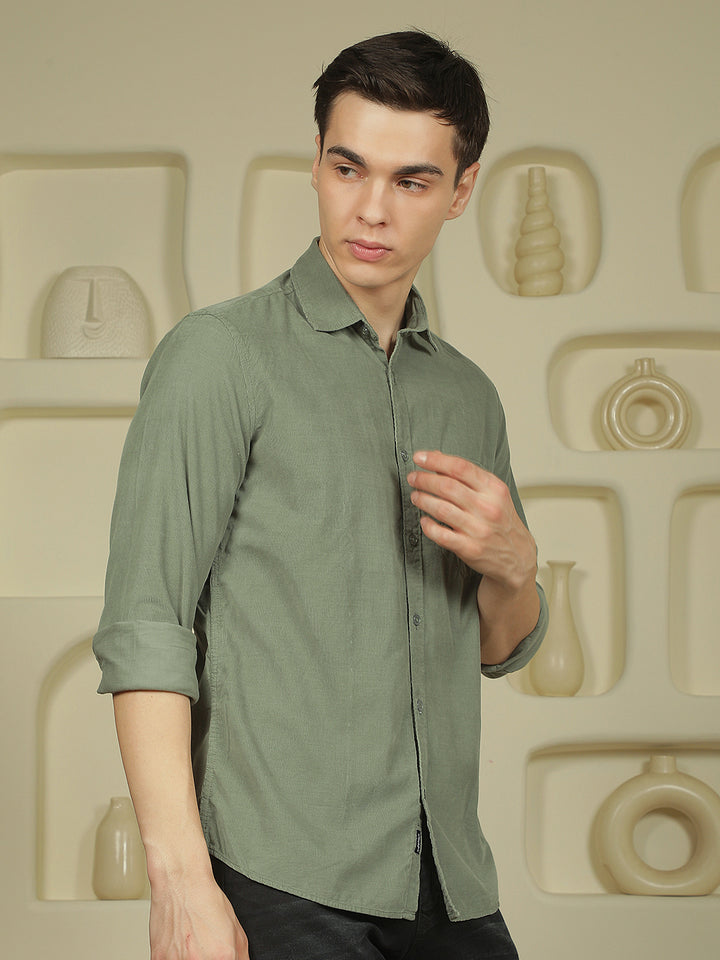Urban Sage Green Corduroy Shirt