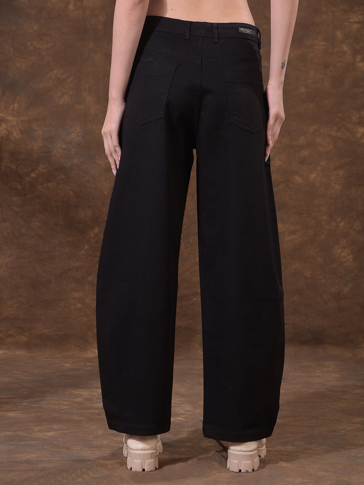 Signature Raven Black Barrel Jeans