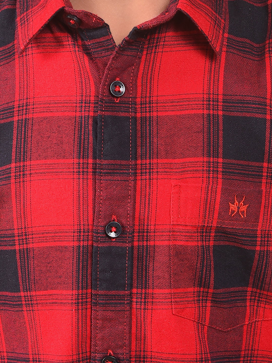 Red Checked 100% Cotton Shirt