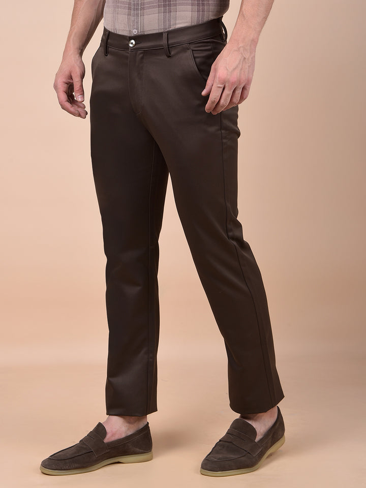 Urban Straight Brown Trousers