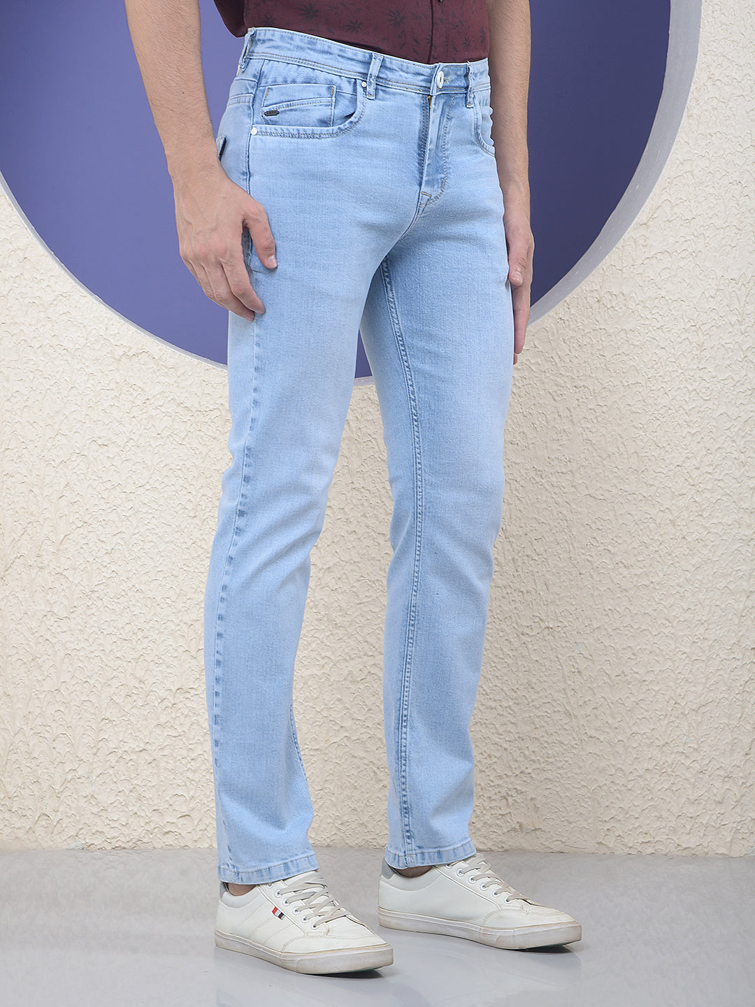 Sky Blue Straight Jeans