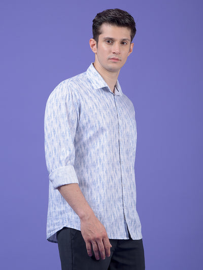 Blue Printed Shirt
