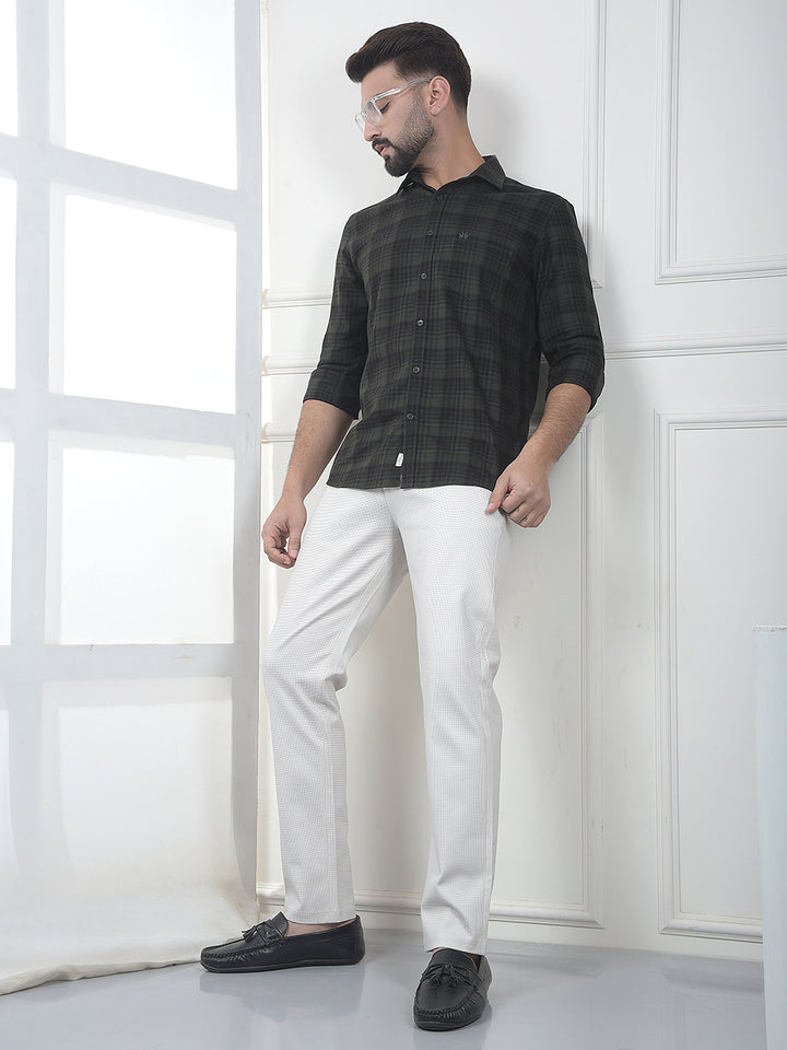 Apex Hunter Green Checked 100% Cotton Shirt