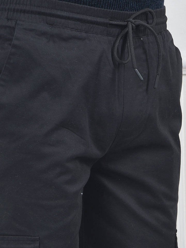 Chic Black Cargo Joggers