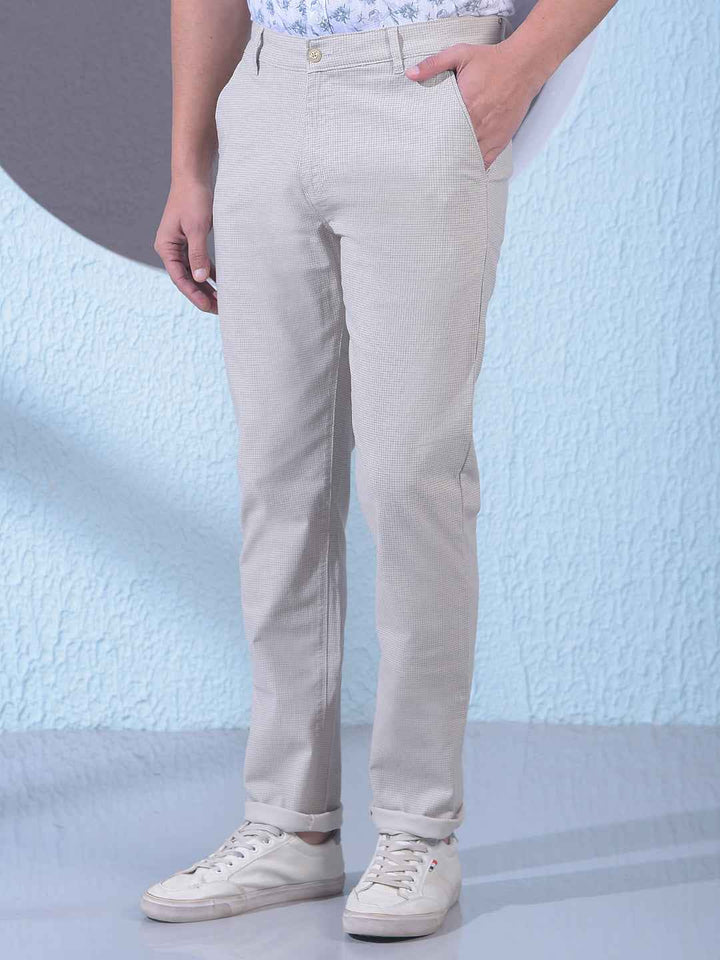Grey Micro Check Trousers