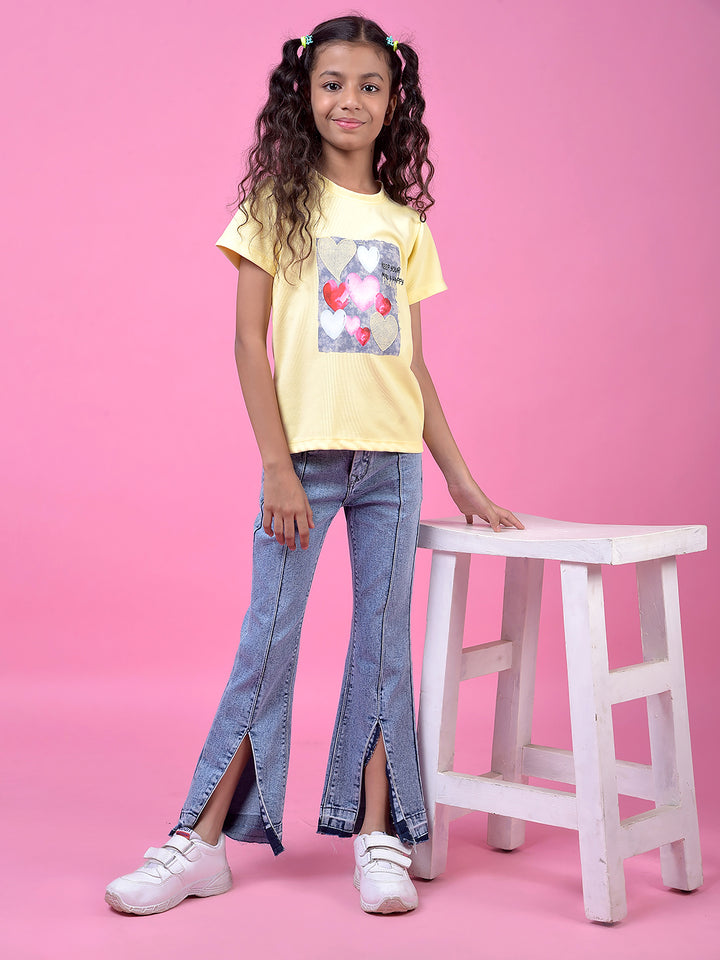 Yellow Graphic Print T-Shirt