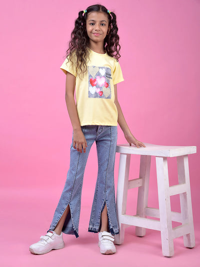 Yellow Graphic Print T-Shirt