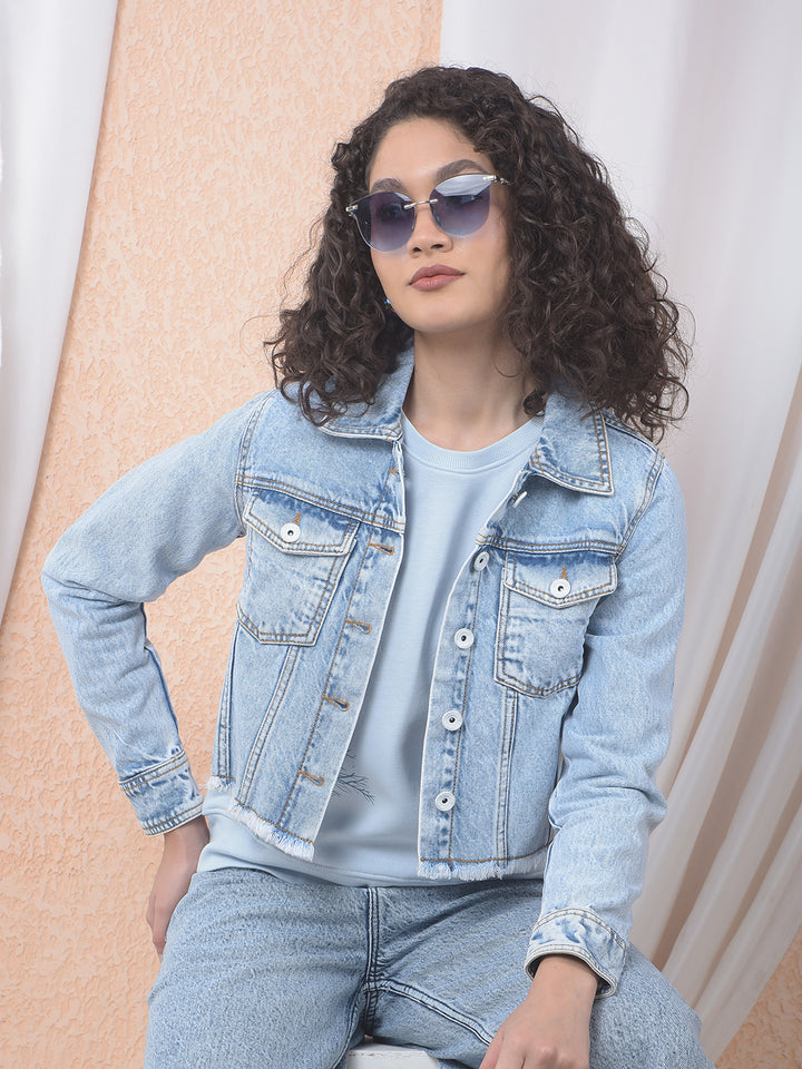 100% Cotton Denim Blue Jacket