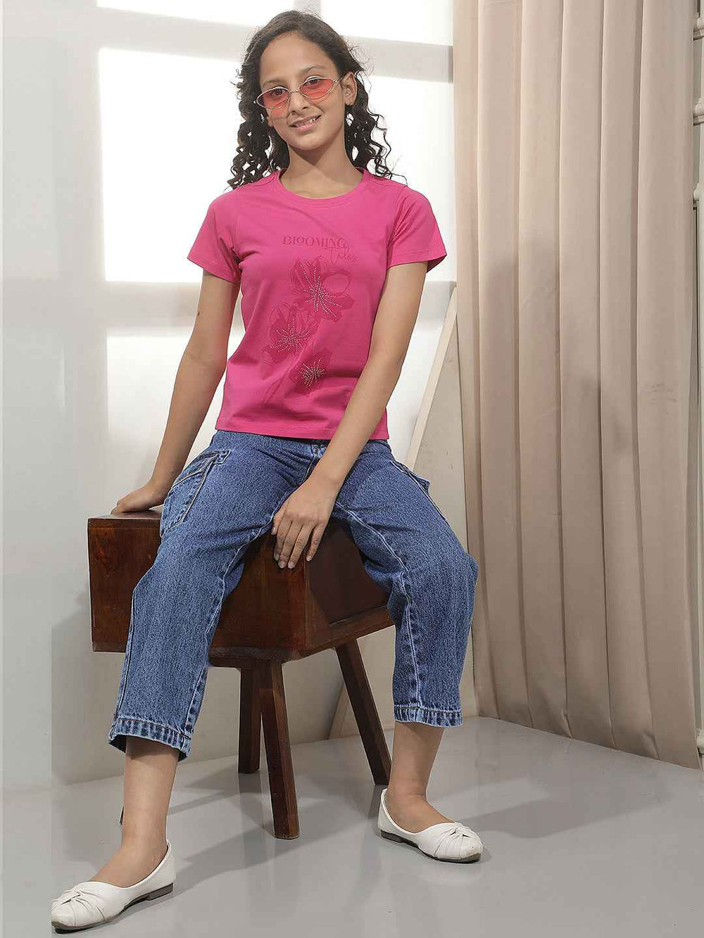 Pink Typographic Print T-Shirt