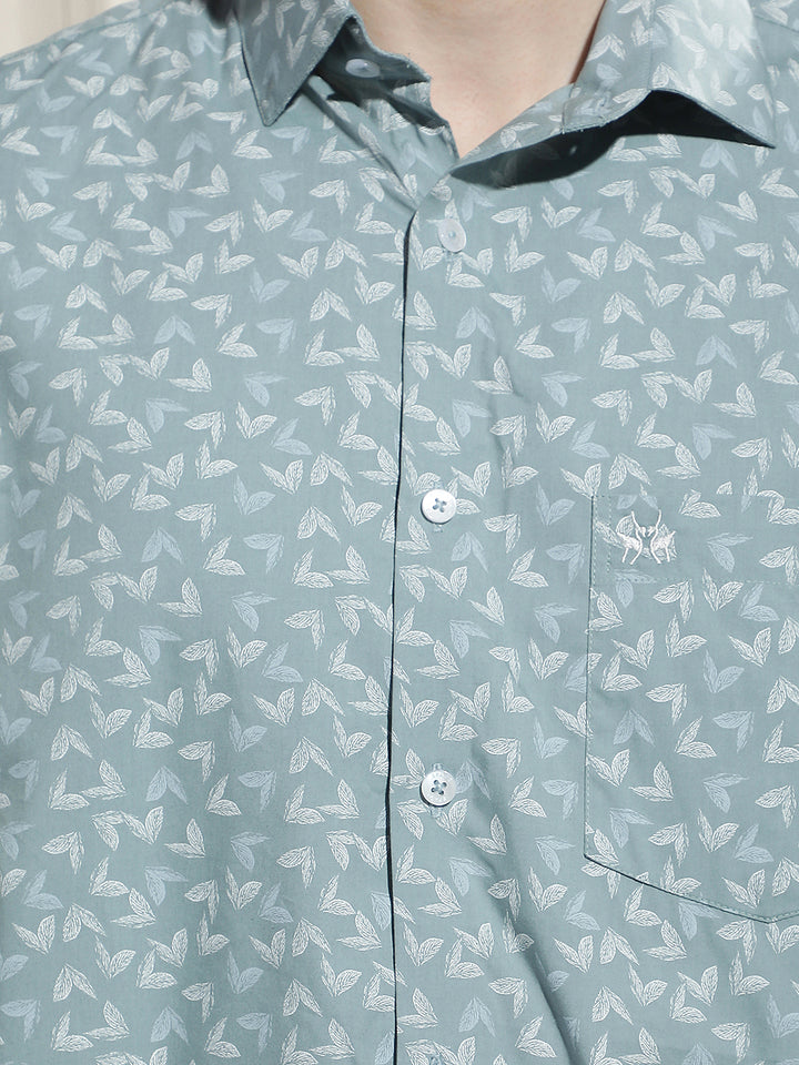 Chic Heather Grey Printed Shirt