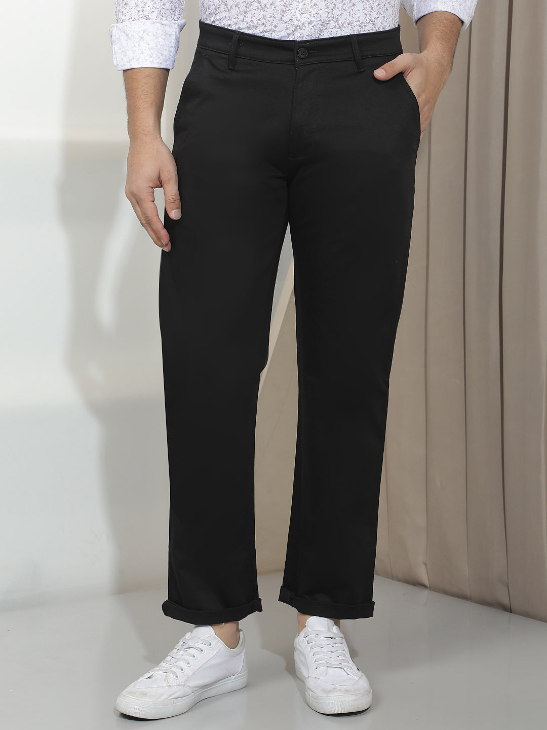 Classic Black Straight Trousers
