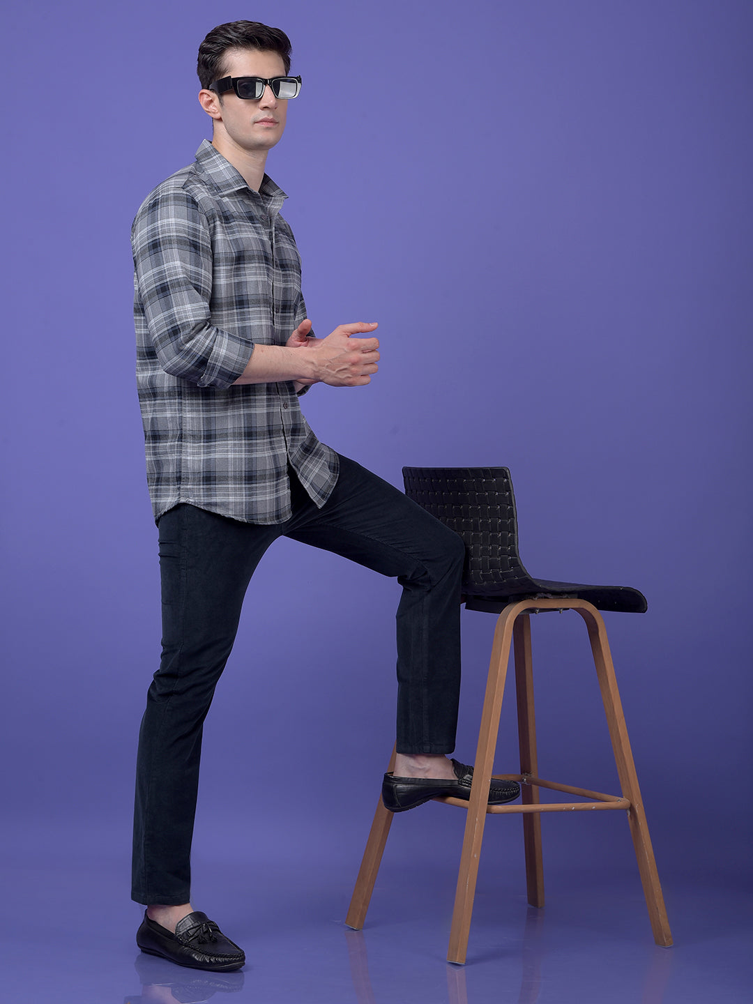 Navy Blue Corduroy Trousers