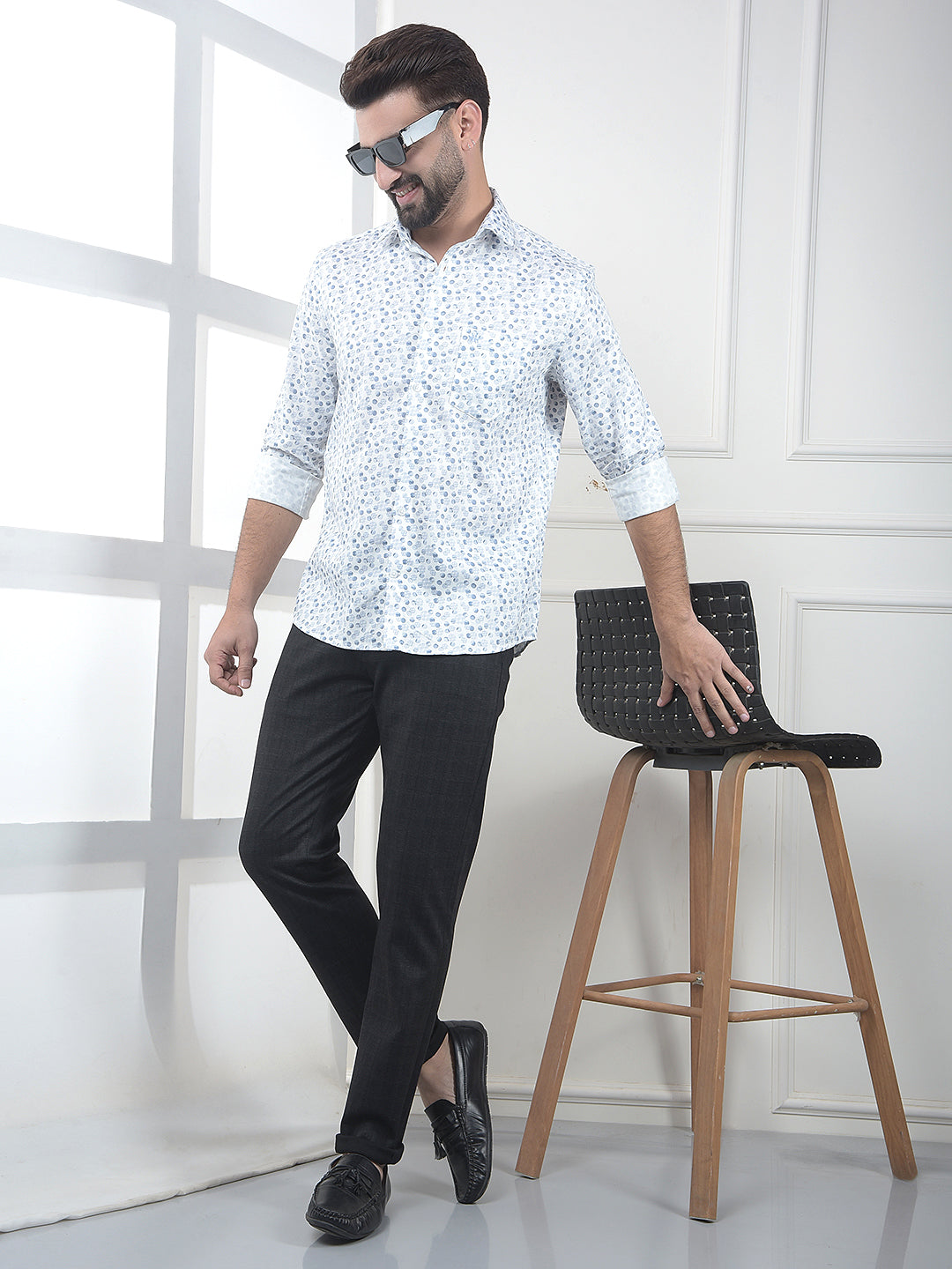 Cirrus Sky Blue Polka Dot Shirt