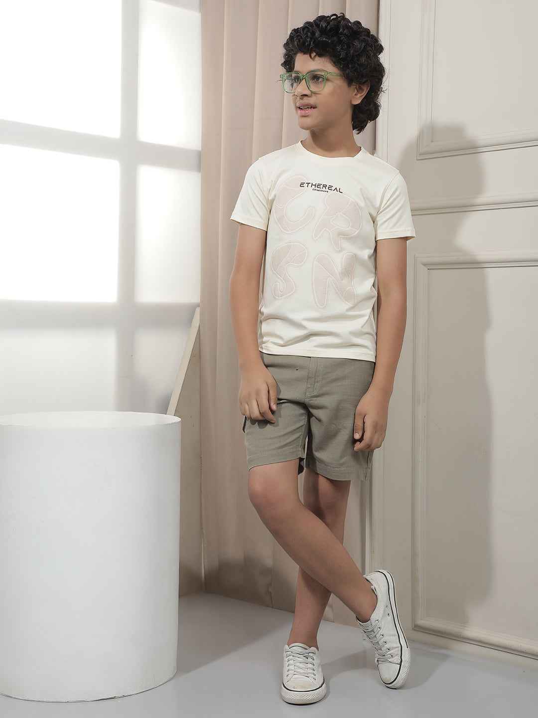 Olive 100% Cotton Cargo Shorts