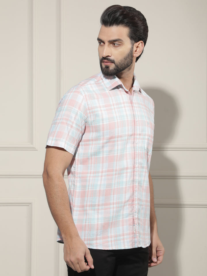 Multi-Color Checked 100% Cotton Shirt