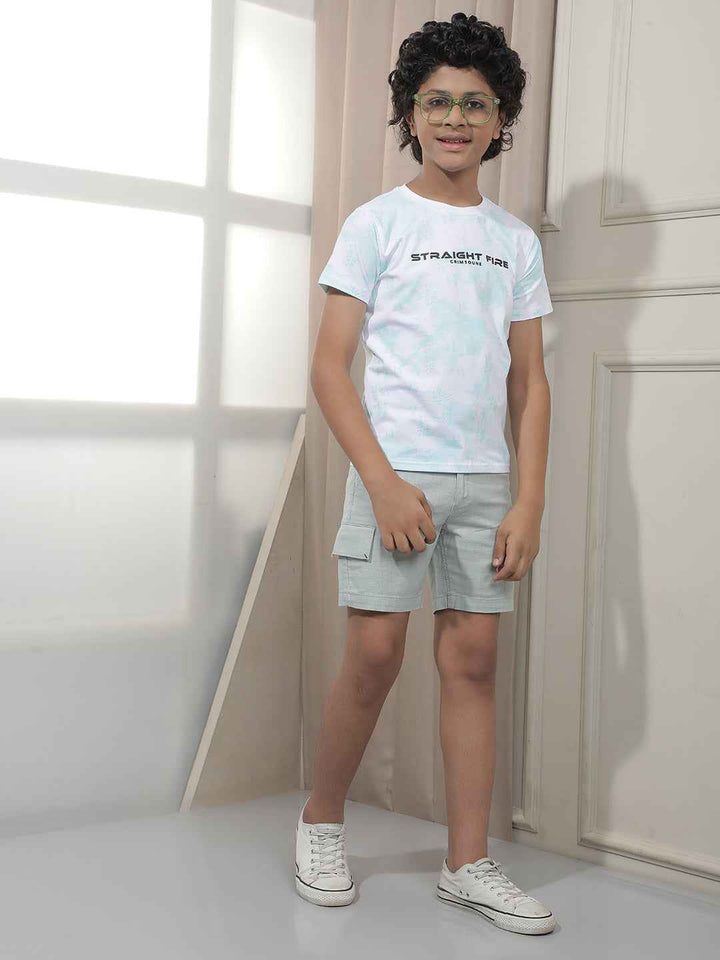 Green 100% Cotton Cargo Shorts