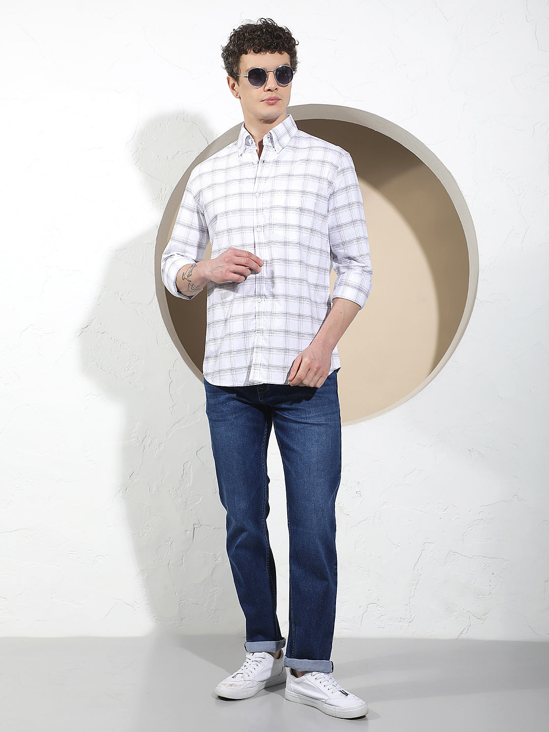 Luxe Ocean Blue Straight Jeans