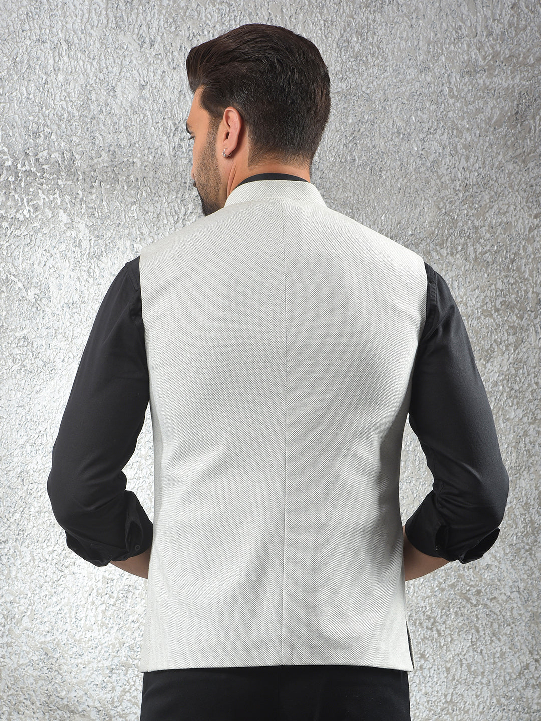 Athleisure Grey Jacquard Waist Coat