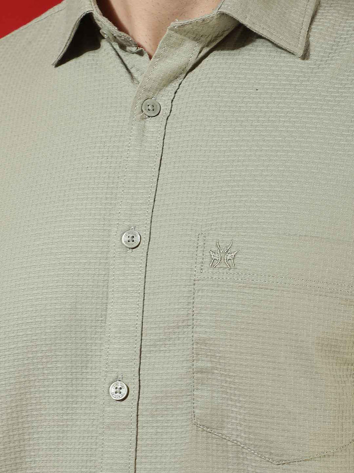 Green Micro Texture Shirt