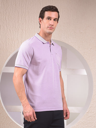 Purple Polo Neck T-Shirt