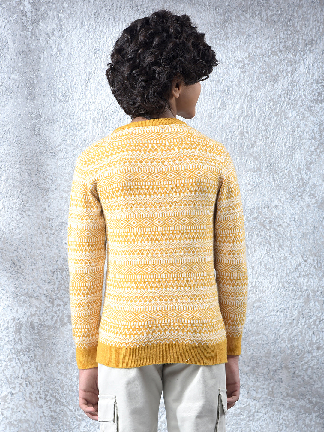 Trendy Mustard Pattern Pullover
