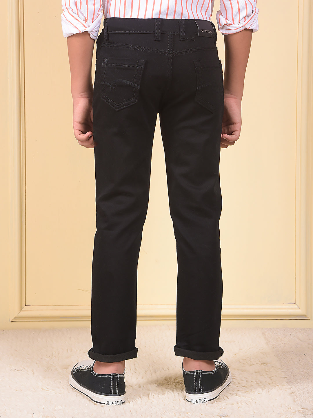 Dreamy Dark Wash Slim Fit Black Jeans
