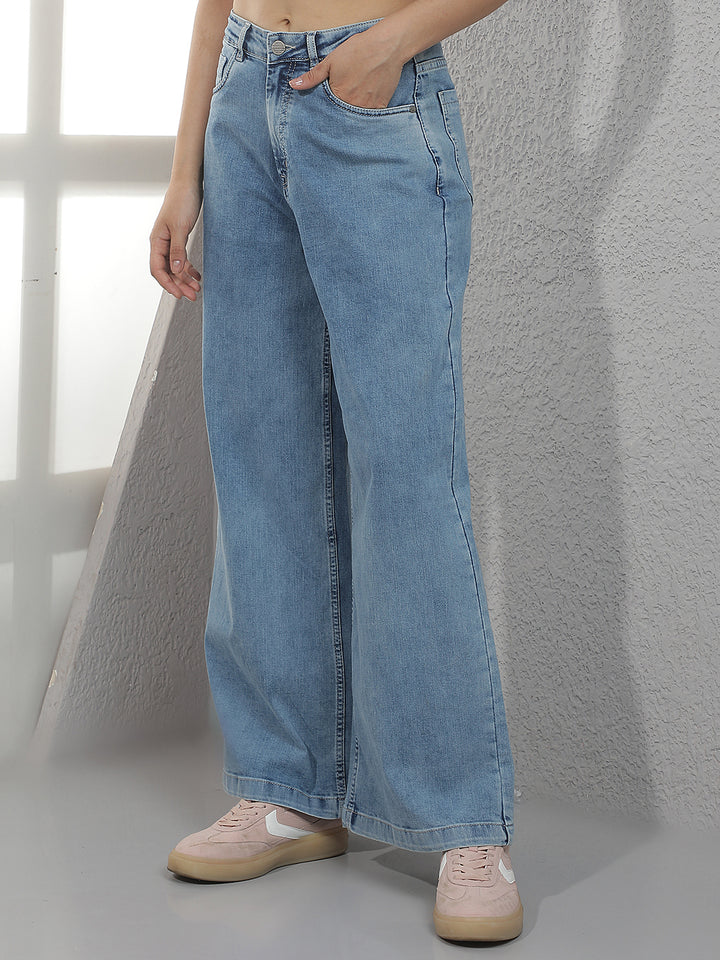 Classic Sapphire Blue Loose Jeans