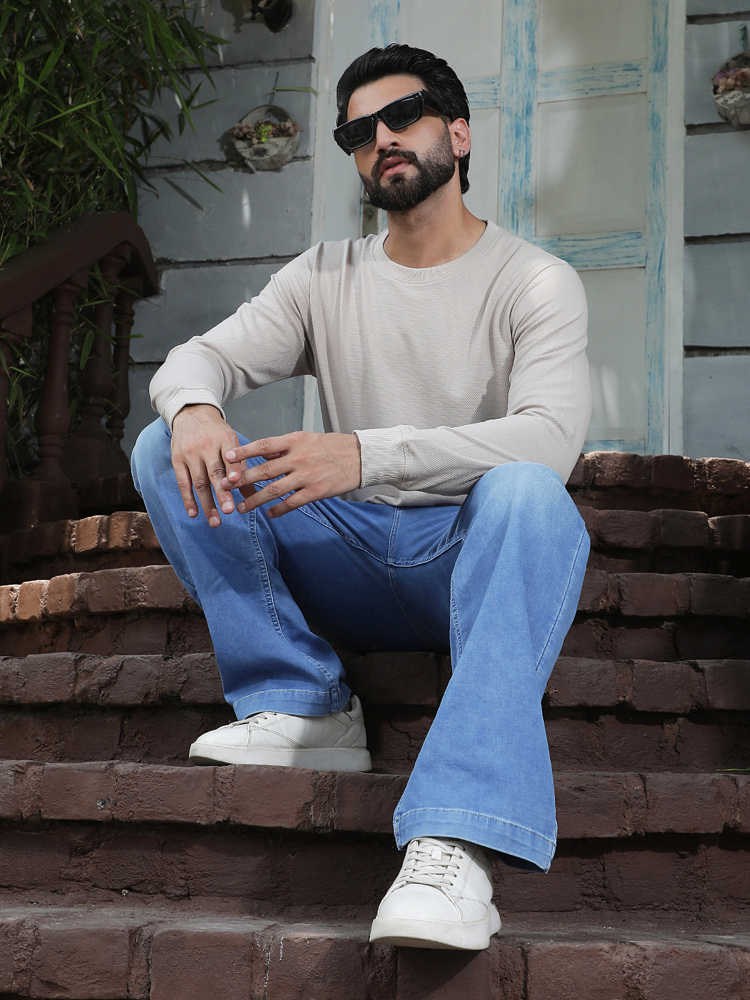 Refined Warm Sand Beige Sweatshirt