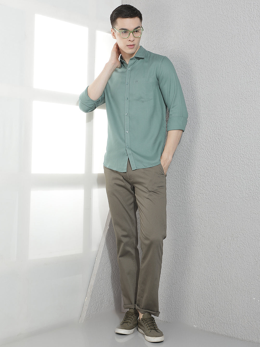 Grey Straight Trousers