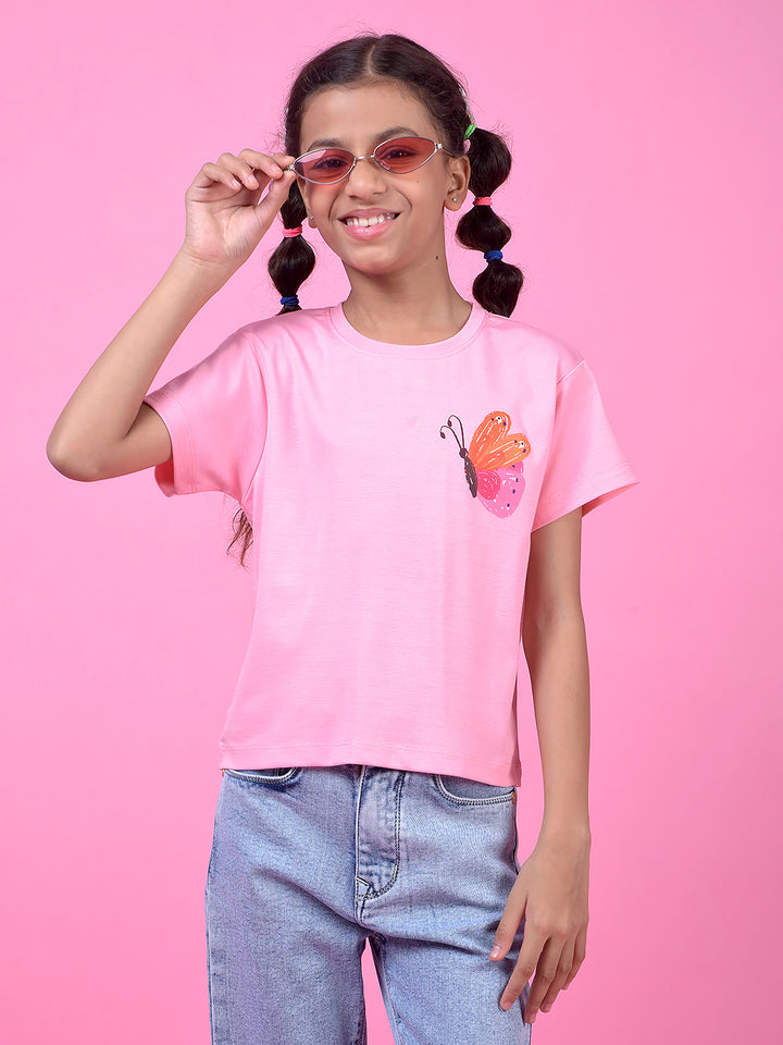 Pink Graphic Print T-Shirt