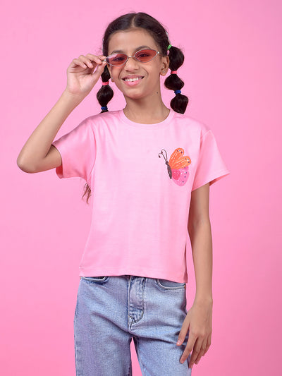Pink Graphic Print T-Shirt