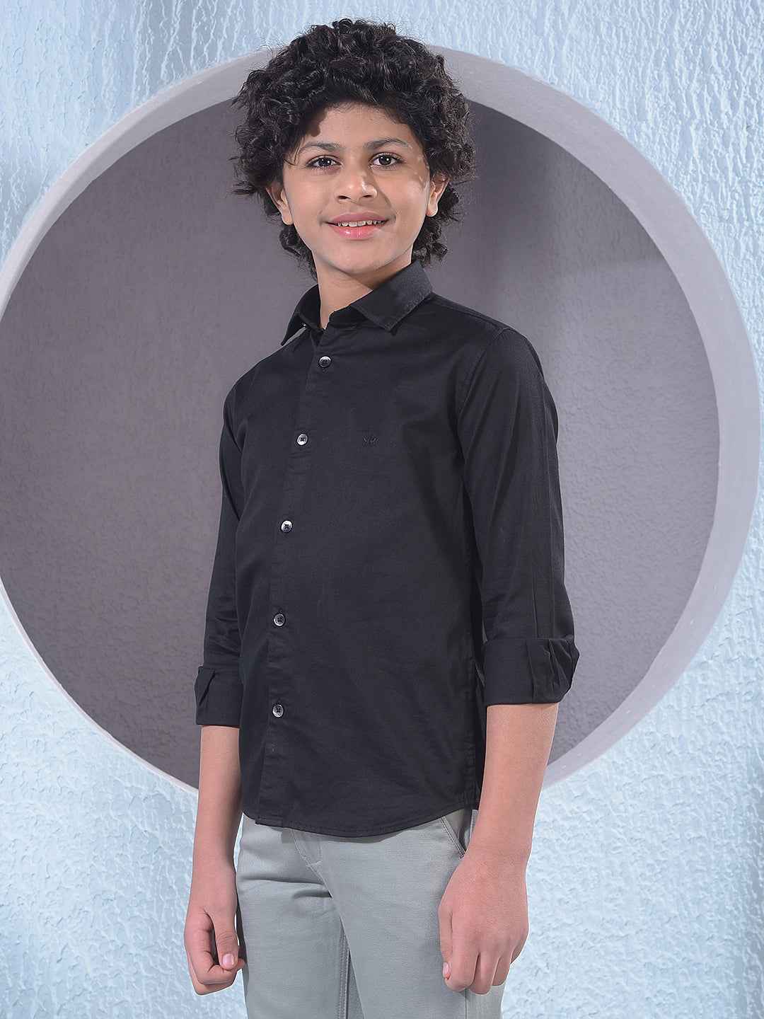 Jet Black Casual Shirt