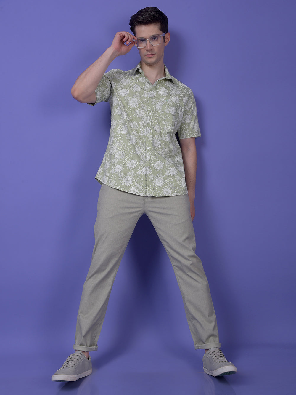 Green Printed Shirt